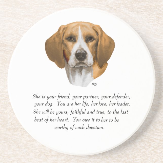 Posavasos Recuerdo de Beagle (Frente)