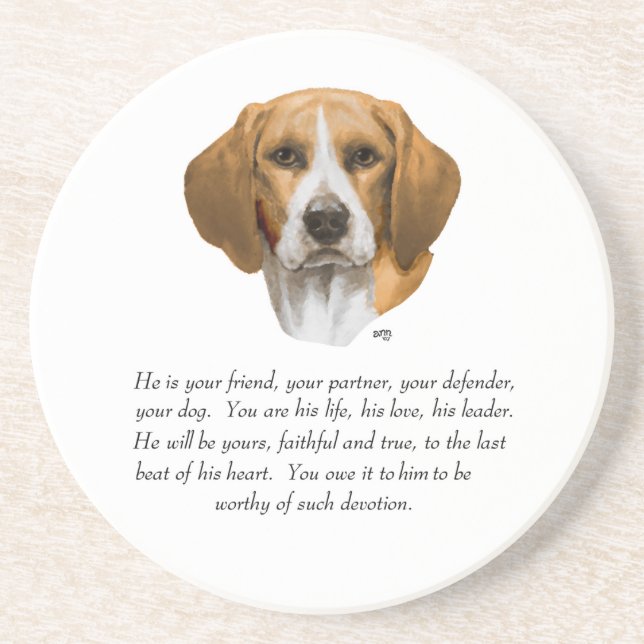 Posavasos Recuerdo de Beagle MACHO (Frente)