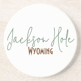 Posavasos Recuerdo de viaje a Jackson Hole, Wyoming