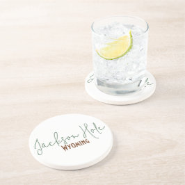 Posavasos Recuerdo de viaje a Jackson Hole, Wyoming