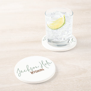 Posavasos Recuerdo de viaje a Jackson Hole, Wyoming