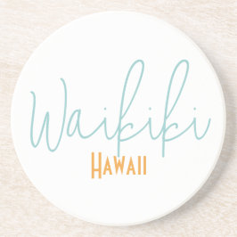 Posavasos Recuerdo de viaje a Waikiki, Hawái