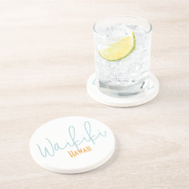 Posavasos Recuerdo de viaje a Waikiki, Hawái