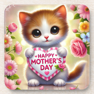 Posavasos 🐱 Recuerdo del Día de la Madre para regalo de Gat