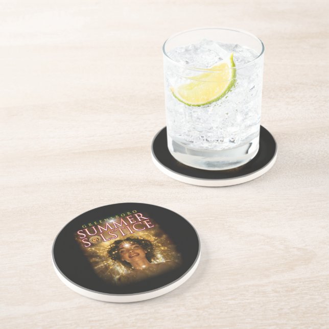 Posavasos Recuerdo del Festival de Solsticio de Verano de Gr (Lado)