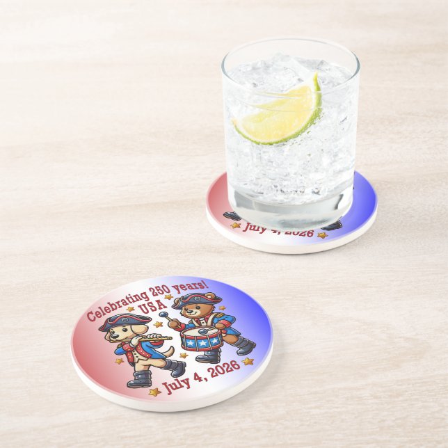 Posavasos Recuerdos del 250º aniversario de EE.UU. - Patriót (Lado)