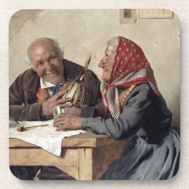 Posavasos Recuerdos encariñados (aceite en lona) (Frente)