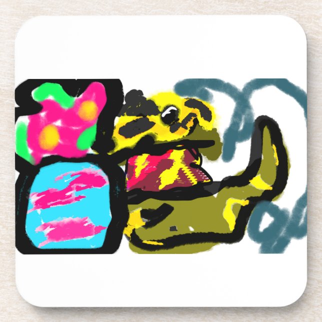 Posavasos Recuperador de oro y primavera (Frente)