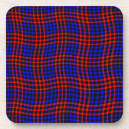 Posavasos Red Blue Plaid Checker Seamless Pattern