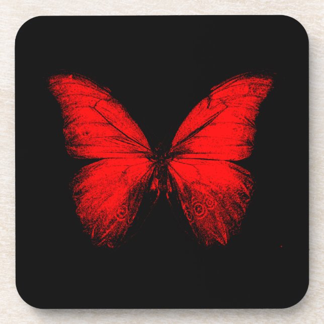 Posavasos Red Butterfly Coasters (Frente)