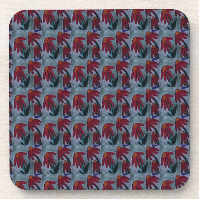 Posavasos Red Daisy Plastic Coaster (Frente)