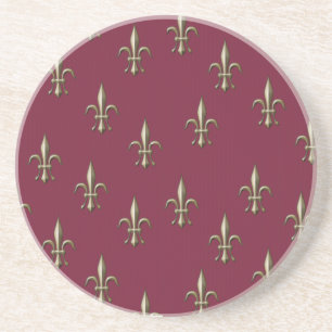 Posavasos Red Fleur de Lis