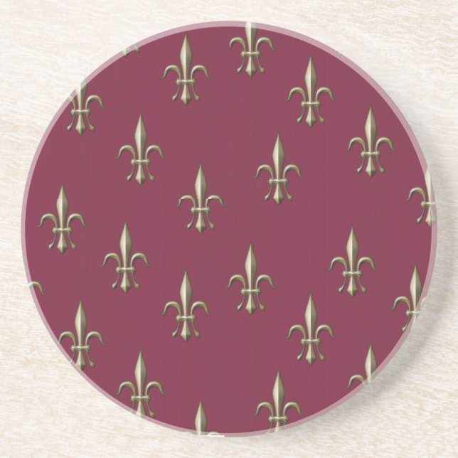 Posavasos Red Fleur de Lis (Frente)