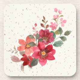 Posavasos Red Hard Plaster Coaster Set