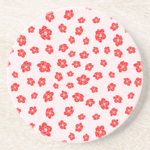 Posavasos Red Hibiscus Floral