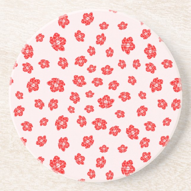 Posavasos Red Hibiscus Floral (Frente)