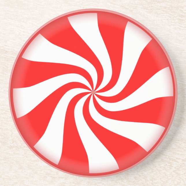 Posavasos Red Peppermint Candy (Frente)