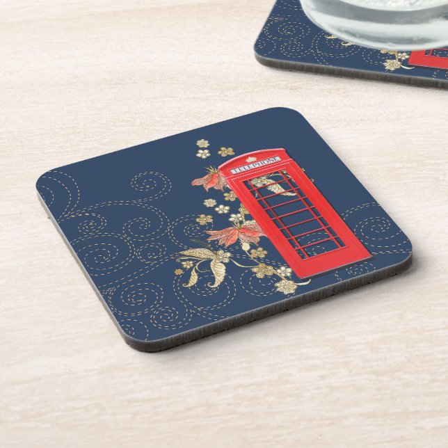 Posavasos Red Phone Box Coasters (Lado Izquierdo)