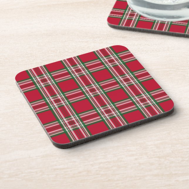 Posavasos Red Plaid Coasters (Lado Izquierdo)