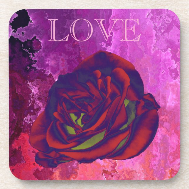 Posavasos Red Rose Coaster (Frente)