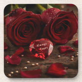 Posavasos Red Rose Romantic Valentine Aesthetic