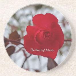 Posavasos Red Rose Sandstone Coaster