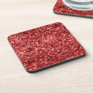 Posavasos Red Sparkle Glitz