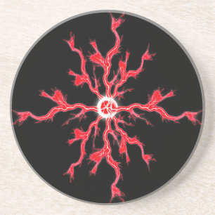 Posavasos Red Sparks Lightning Coaster