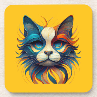 Posavasos Red White & Blue Patriotic Cat