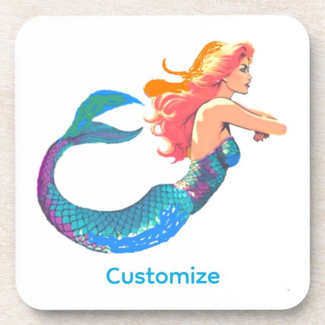 Posavasos Redheaded Mermaid Posiing Thunder_Cove   (Frente)