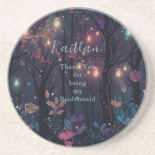 Posavasos Redondeo floral Fantasía Arte personalizado