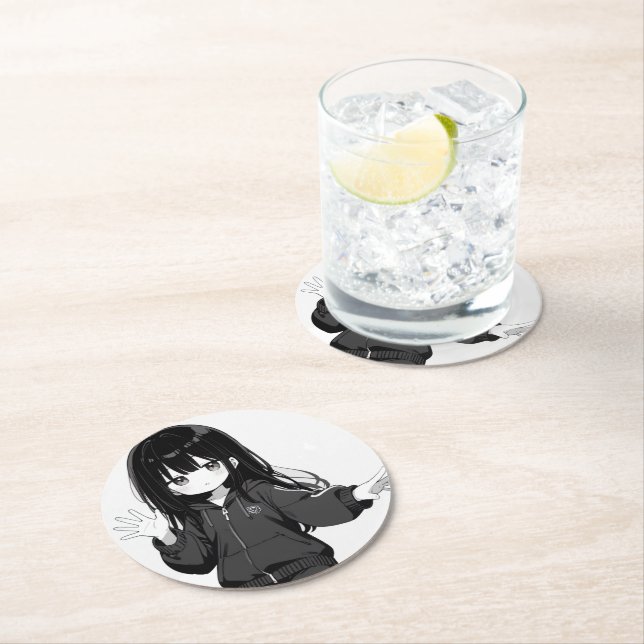 POSAVASOS REDONDO DE PAPEL じとめ堂のコースター (In situ)