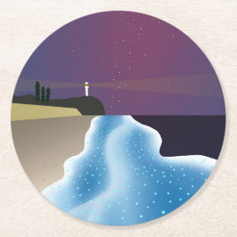 POSAVASOS REDONDO DE PAPEL 夜光虫 (ブルーバージョン)