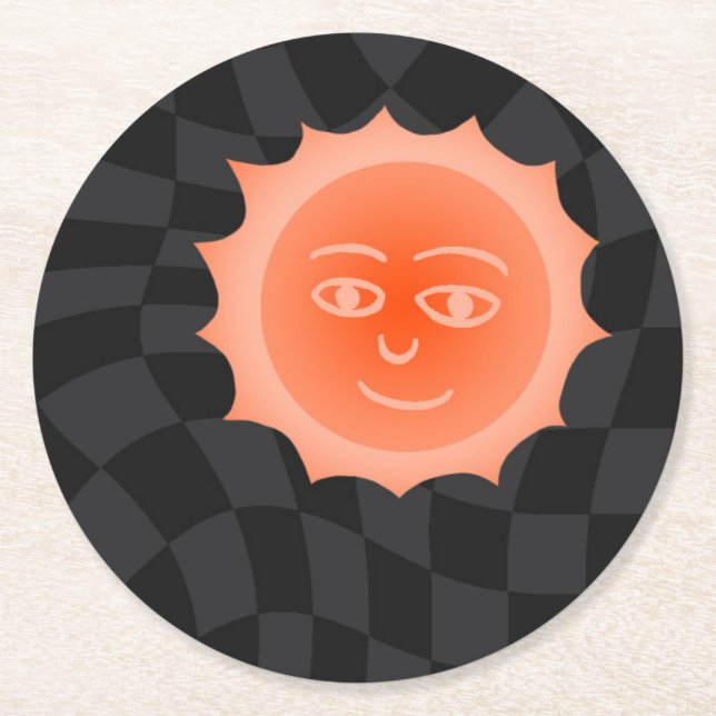 POSAVASOS REDONDO DE PAPEL 太陽さん (Anverso)