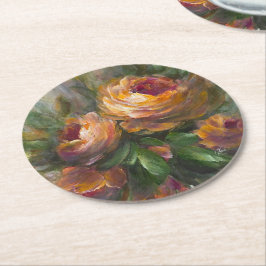 Posavasos Redondo De Papel 315 Rosas