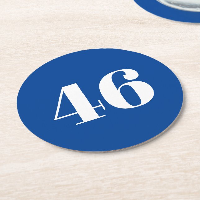 Posavasos Redondo De Papel "46" Biden President, Biden Harris 2020, Election (En perspectiva)