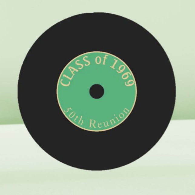 Posavasos Redondo De Papel ¡50 años! Personalizable, catastro de reunión de c (Subido por el creador)