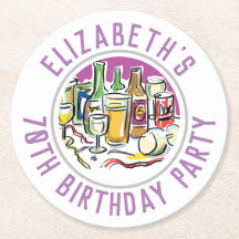 70.ª Papel Redondo de Cumpleaños