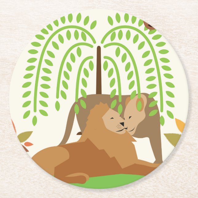 Posavasos Redondo De Papel África (Anverso)