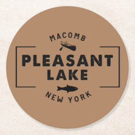 Posavasos Redondo De Papel Agradable Lake Coaster