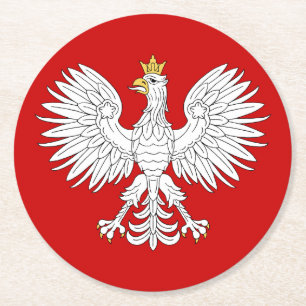 Posavasos Redondo De Papel Águila polaca