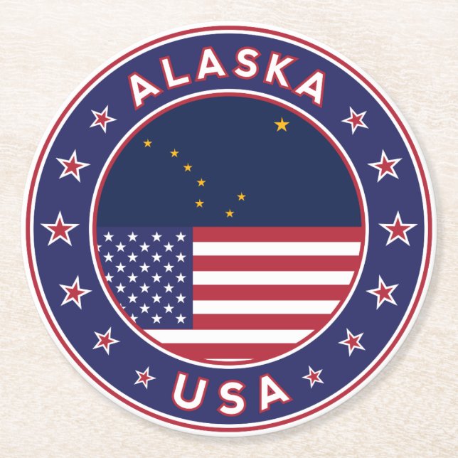 Posavasos Redondo De Papel Alaska (Anverso)