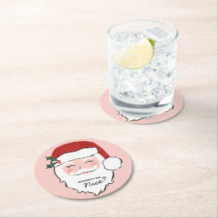 Posavasos Redondo De Papel Alegre Santa   Inocentes o bonitos