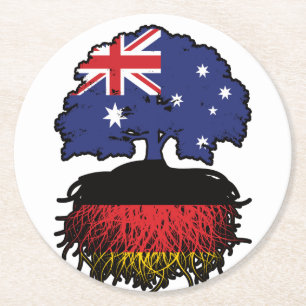 Posavasos Redondo De Papel Alemania Australia Australia Australia Australia R
