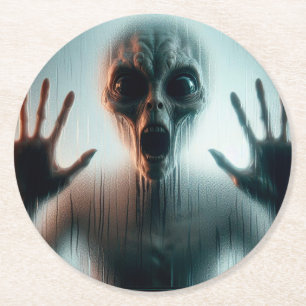 Posavasos Redondo De Papel Alien