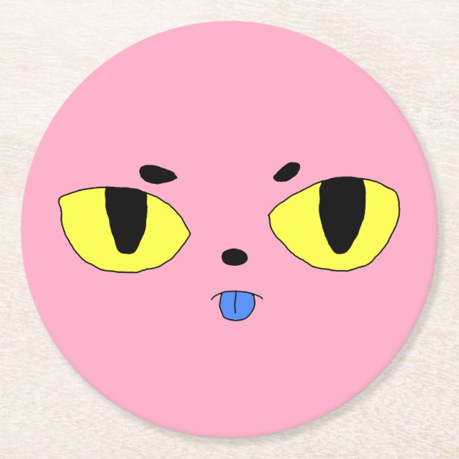 Posavasos Redondo De Papel Alien Pocket Cat (Anverso)