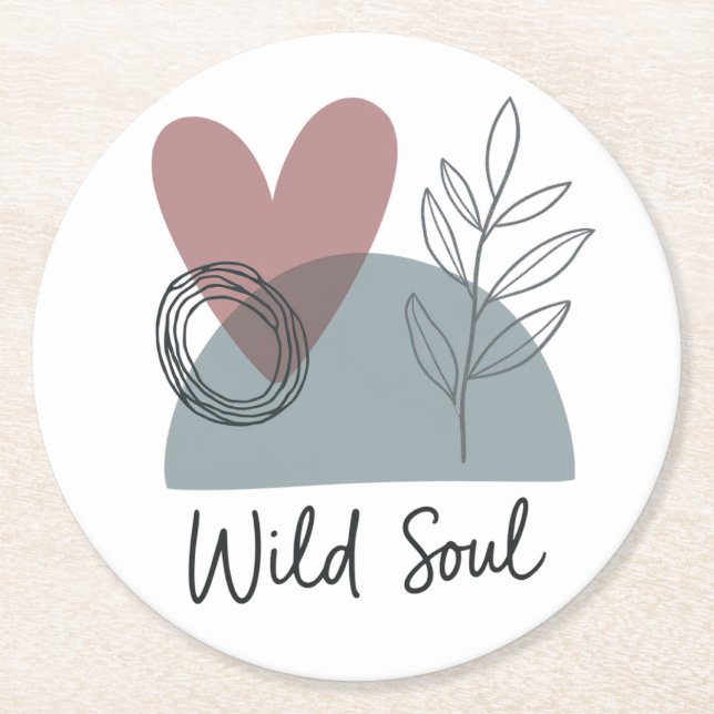 Posavasos Redondo De Papel Alma salvaje (Anverso)