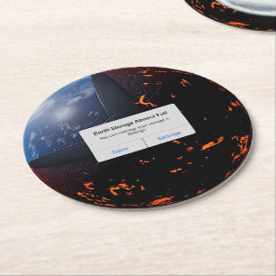 Posavasos Redondo De Papel Almacenamiento terrestre casi completo