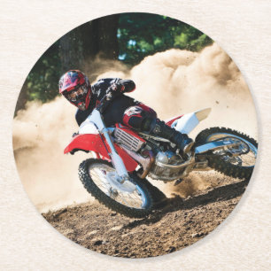 Posavasos Redondo De Papel almohada de lanzamiento de motocross