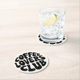 Posavasos Redondo De Papel Amantes del Café Club